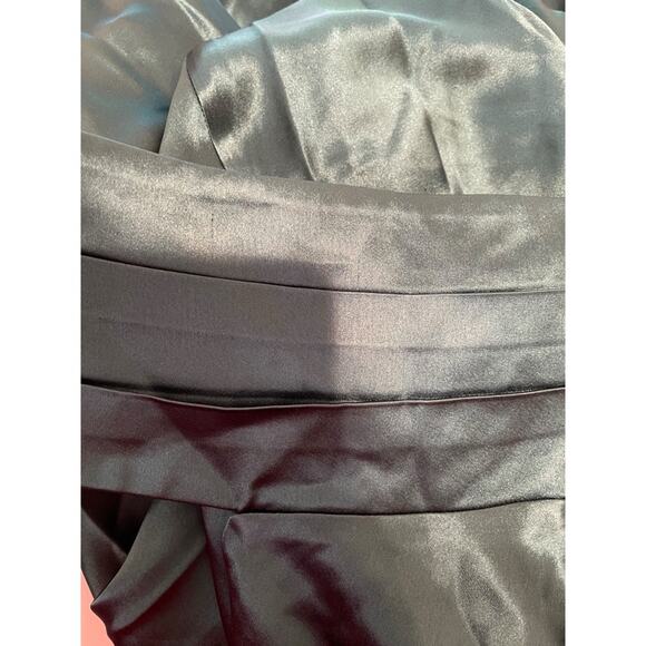 Sau Lee Paula Cutout Open Back Satin Emerald Green Maxi Dress Size 2 - Picture 8 of 10